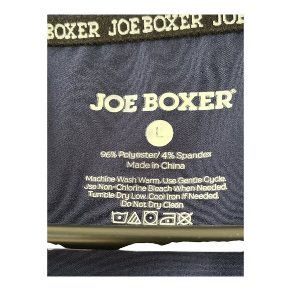 Joe Boxer Women’s L Navy Blue Scrub Top with Smiley Face Patch - Picture 2 of 4